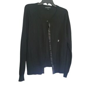 Lane Bryant Womens Classic Black Long Sleeve Career Button Cardigan‎ 14/16 NWOT